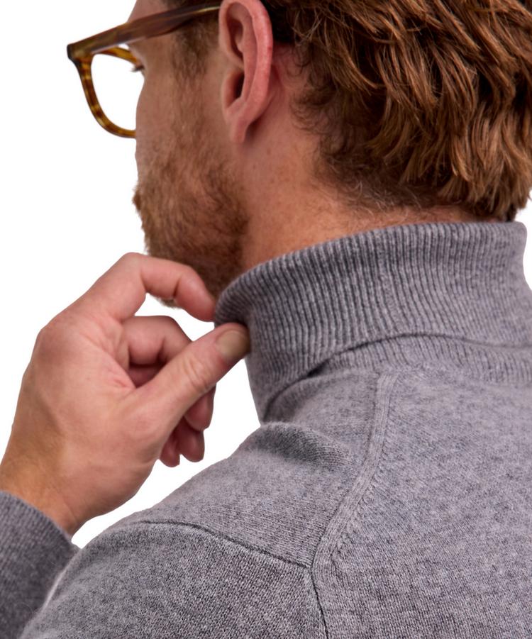 Falke Falke Pure Cashmere Roll Neck m Strickpullover Herren - light greymel. (3390) - 3 | SportScheck