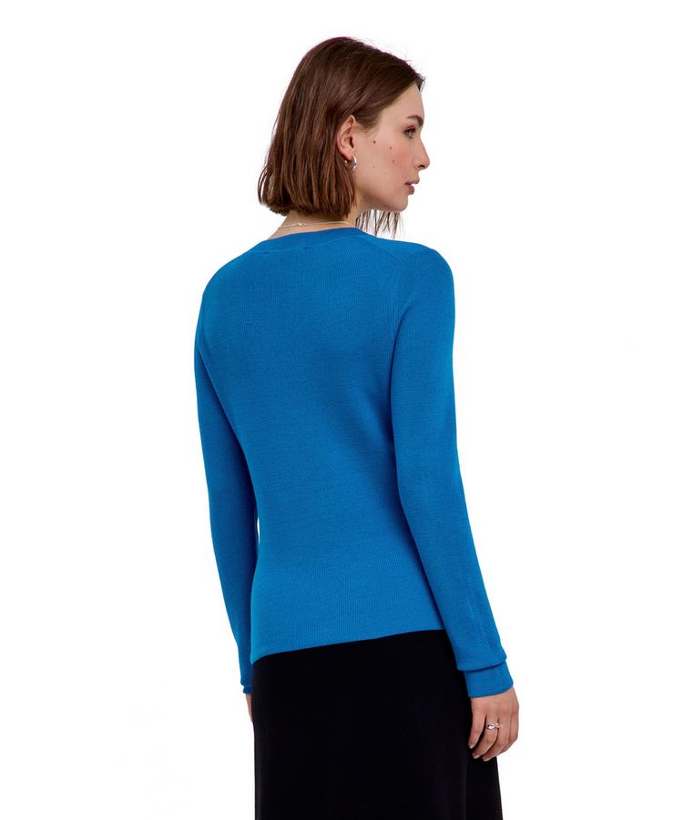 Falke Falke Merino Ultrafine Strickpullover Damen - cyan (6964) - 0 | SportScheck