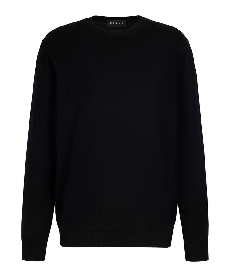 Falke Falke Cotton Crew Neck Strickpullover Herren - black (3000) - 0 | SportScheck