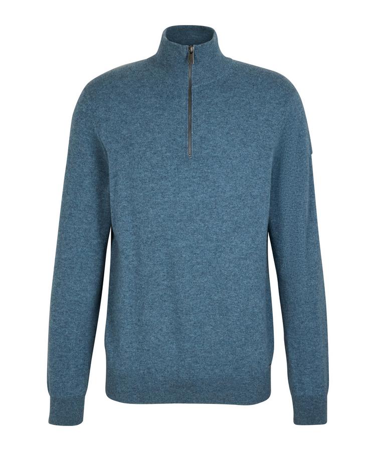 Falke Falke Pure Cashmere Half-Zip m Strickpullover Herren - light denim (6660) - 0 | SportScheck