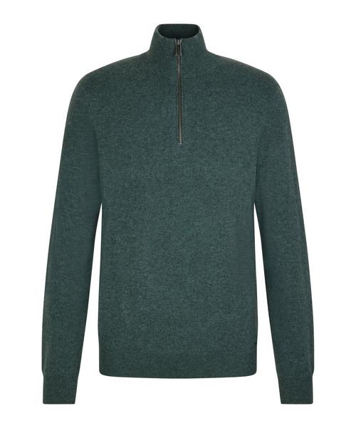 Falke Pure Cashmere Half-Zip m Strickpullover Herren
