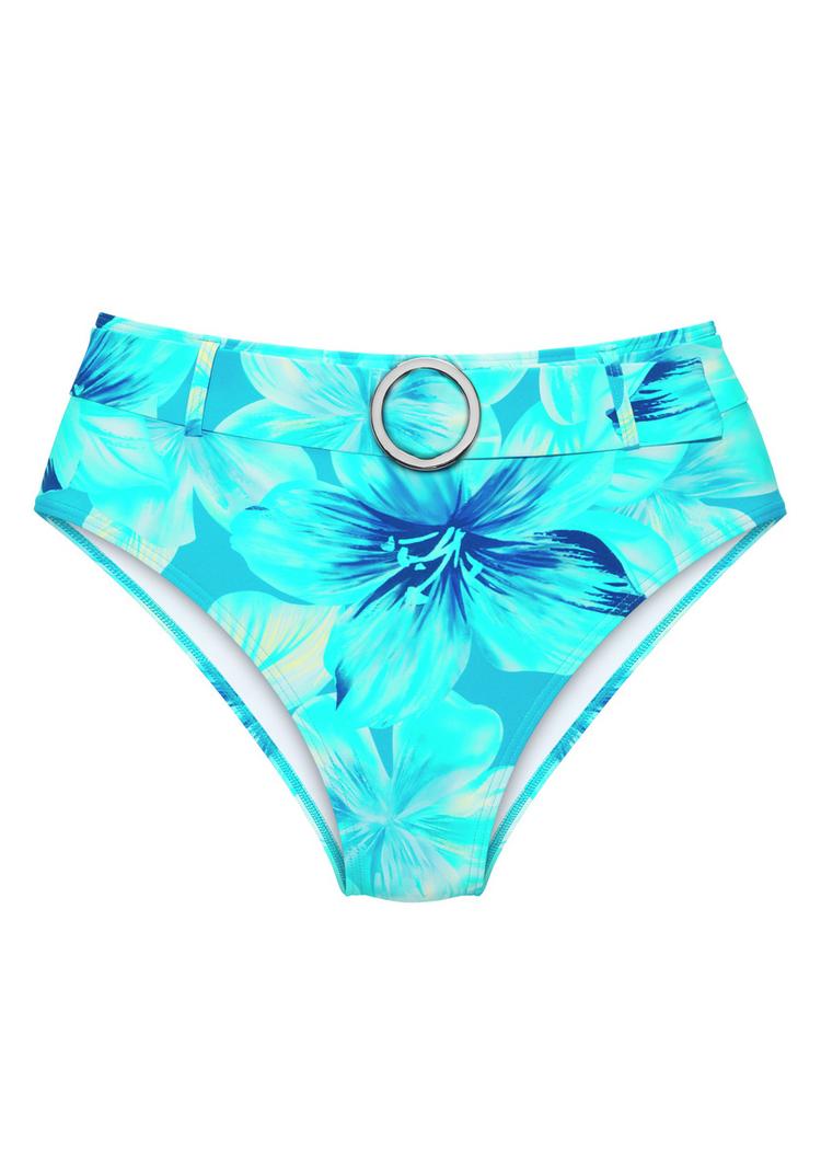 S.OLIVER S.OLIVER Highwaist-Bikini-Hose Bikini Hose Damen - t&uuml;rkis bedruckt - 0 | SportScheck