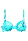 S.OLIVER B&uuml;gel-Bikini-Top Bikini Oberteil Damen - t&uuml;rkis bedruckt