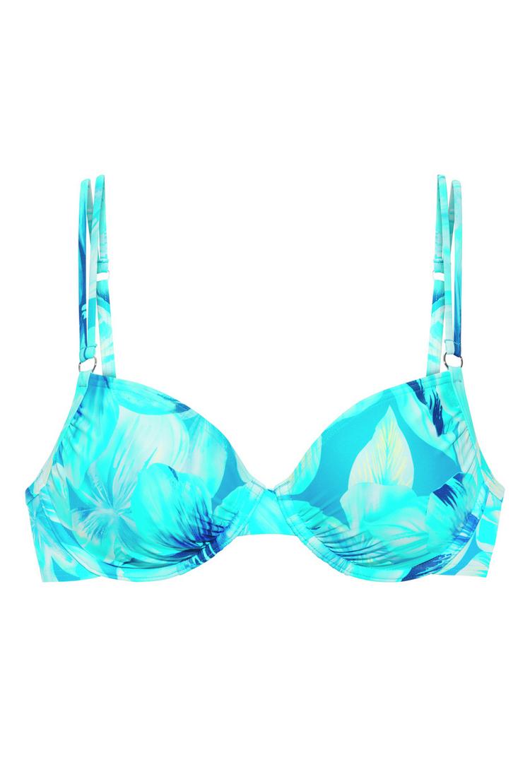 S.OLIVER S.OLIVER B&uuml;gel-Bikini-Top Bikini Oberteil Damen - t&uuml;rkis bedruckt - 0 | SportScheck