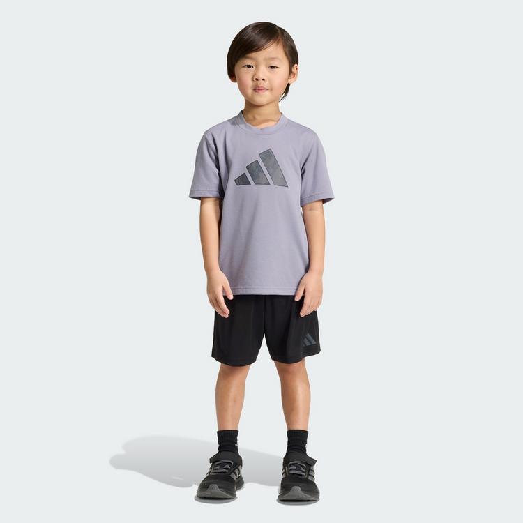 adidas adidas Sport Seasonals Kids Camo Sport Set Trainingsanzug Kinder - Slate / Grey Strata / Night Grey - 0 | SportScheck