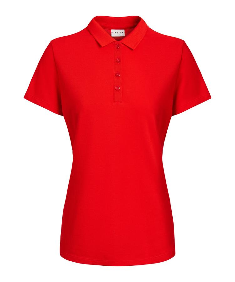 Falke Falke Pima Piqu&eacute; Polo Poloshirt Damen - active red (8105) - 0 | SportScheck