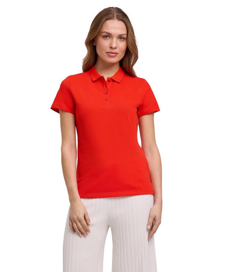 Falke Falke Pima Piqu&eacute; Polo Poloshirt Damen - active red (8105) - 0 | SportScheck