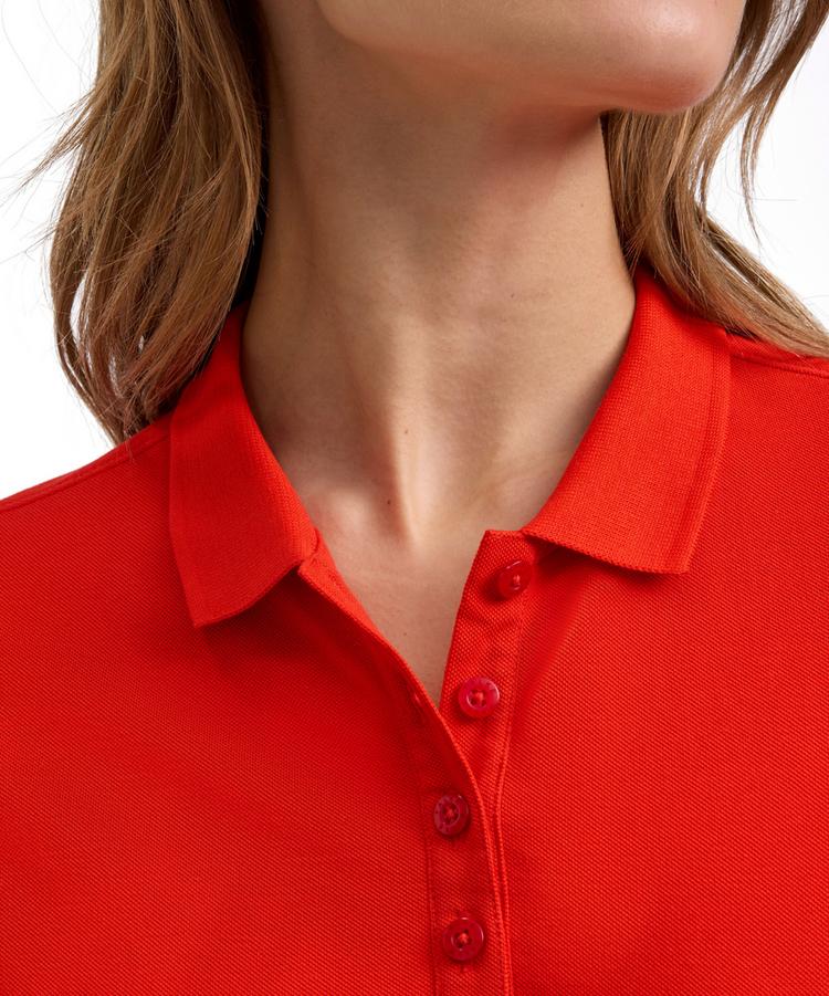 Falke Falke Pima Piqu&eacute; Polo Poloshirt Damen - active red (8105) - 3 | SportScheck