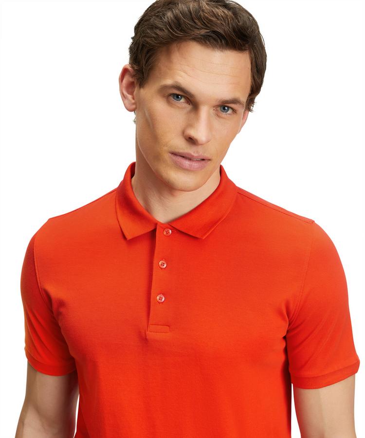Falke Falke Pima Piqu&eacute; Polo Poloshirt Herren - safety orange (8314) - 2 | SportScheck