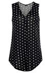 Lascana Strandtop T-Shirt Damen - schwarz-wei&szlig;-gepunktet