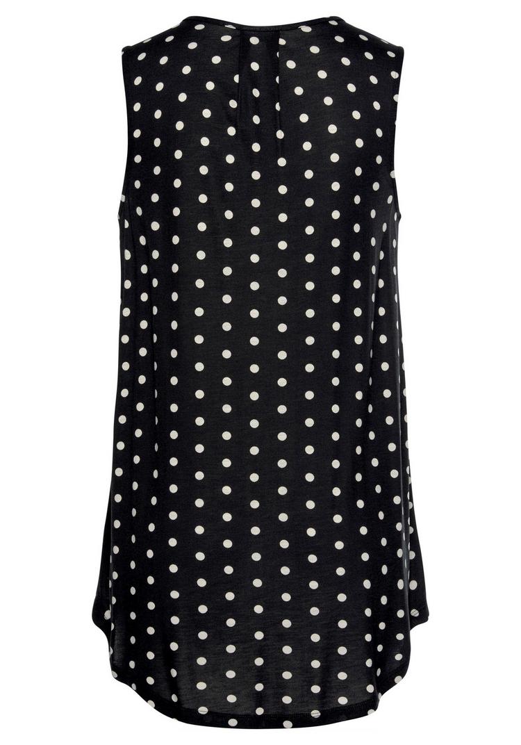 Lascana Lascana Strandtop T-Shirt Damen - schwarz-wei&szlig;-gepunktet - 0 | SportScheck