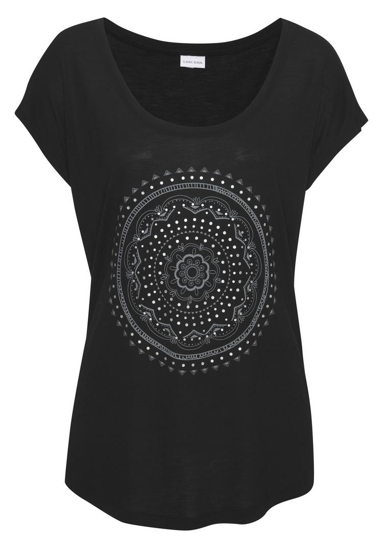 Lascana Lascana Strandshirt T-Shirt Damen - schwarz - 0 | SportScheck