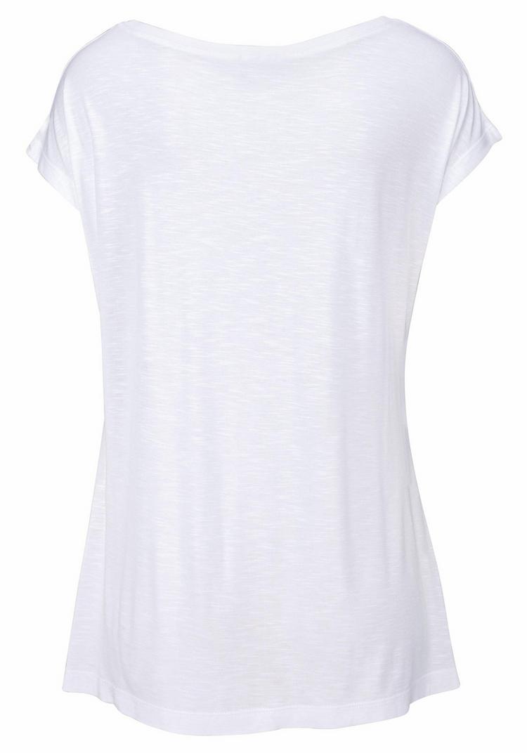 Lascana Lascana Strandshirt T-Shirt Damen - wei&szlig; - 0 | SportScheck