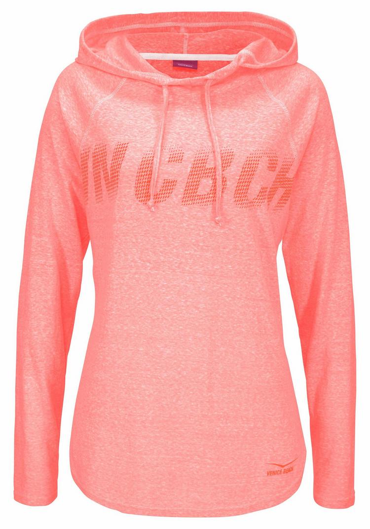 VENICE BEACH VENICE BEACH Kapuzenshirt Hoodie Damen - koralle-meliert - 0 | SportScheck