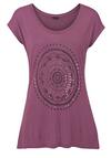 Lascana Strandshirt T-Shirt Damen - brombeere