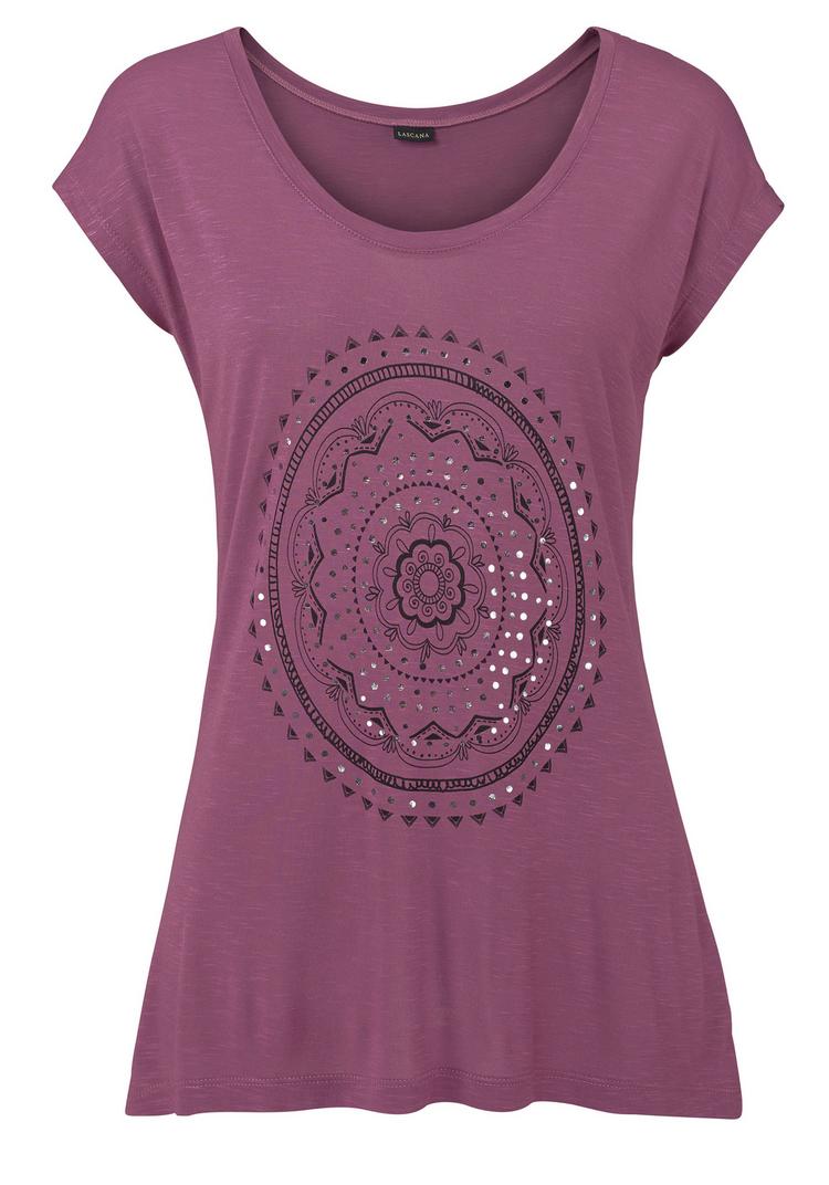 Lascana Lascana Strandshirt T-Shirt Damen - brombeere - 0 | SportScheck