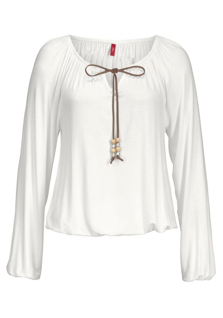 S.OLIVER S.OLIVER Langarmshirt Langarmshirt Damen - creme - 0 | SportScheck