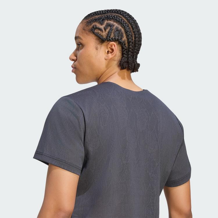 adidas adidas TENNIS CLIMACOOL LACE CROP T-SHIRT PRO T-Shirt Damen - Black - 1 | SportScheck