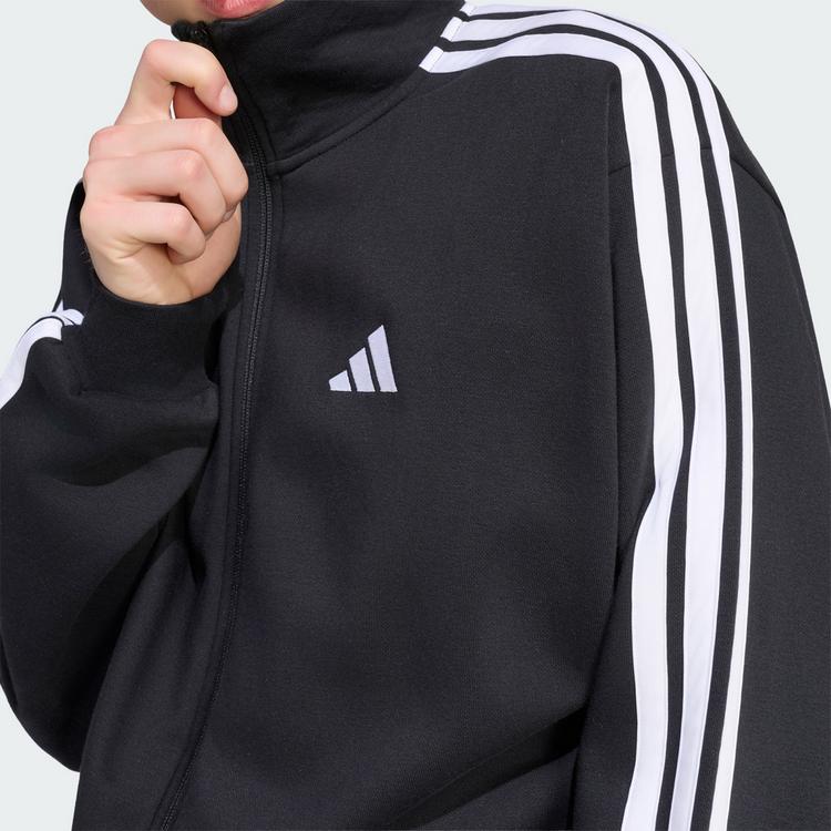adidas adidas 3-STREIFEN FLEECE TRAININGSANZUG Trainingsanzug Herren - Black / White - 0 | SportScheck