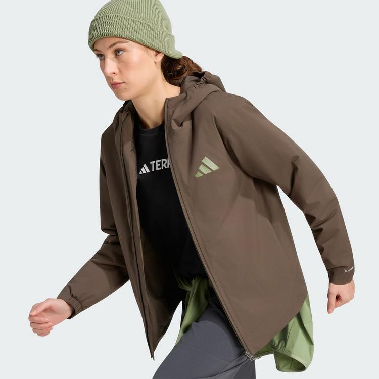 adidas adidas Terrex Multi Essentials CLIMAPROOF Funktionsjacke Damen - Shadow Olive - 1 | SportScheck