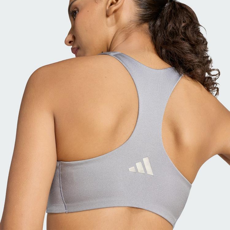 adidas adidas Optime Tennis Sport-BH, mittlerer Halt BH Damen - Grey Three - 1 | SportScheck
