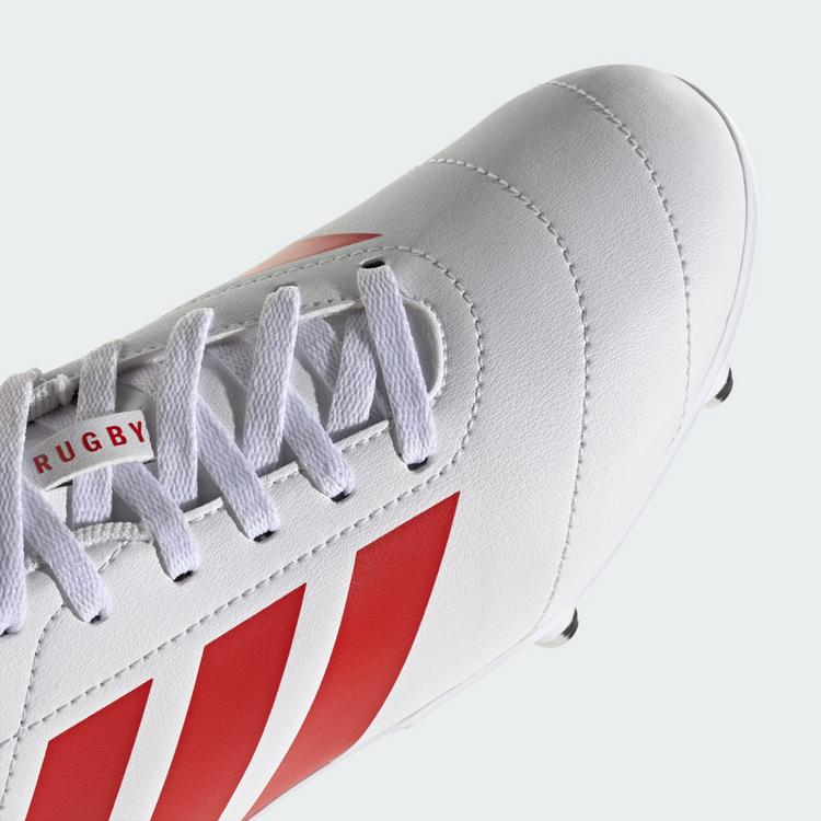 adidas adidas Kids Rugby Schuh, weiche B&ouml;den Fu&szlig;ballschuhe Kinder - Cloud White / Cloud White / Cloud White - 6 | SportScheck