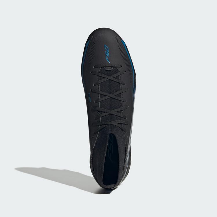 adidas adidas F50 HYPERFAST LEAGUE Mid Fu&szlig;ballschuh, Fu&szlig;ballschuhe - Core Black / Core Black / Lucid Ray Blue - 0 | SportScheck