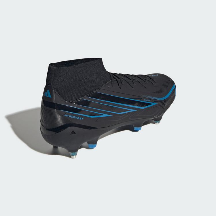 adidas adidas F50 HYPERFAST LEAGUE Mid Fu&szlig;ballschuh, Fu&szlig;ballschuhe - Core Black / Core Black / Lucid Ray Blue - 3 | SportScheck