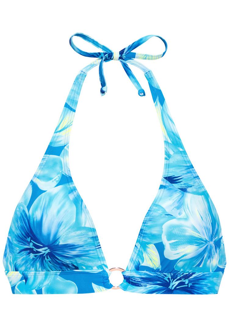 S.OLIVER S.OLIVER Triangel-Bikini-Top Bikini Oberteil Damen - t&uuml;rkis bedruckt - 0 | SportScheck
