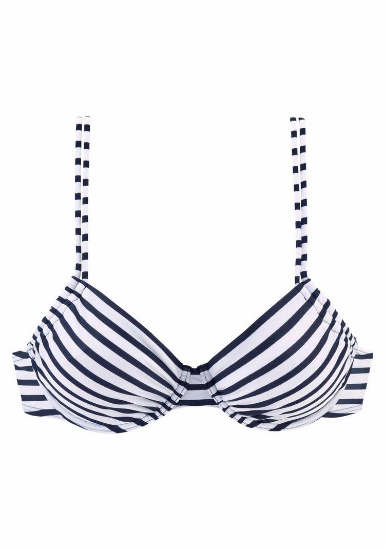 VENICE BEACH VENICE BEACH Summer Bikini Oberteil Damen - white-navy-stripe - 0 | SportScheck