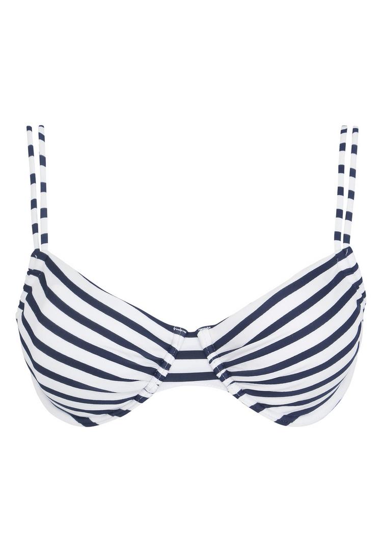 VENICE BEACH VENICE BEACH Summer Bikini Oberteil Damen - white-navy-stripe - 1 | SportScheck