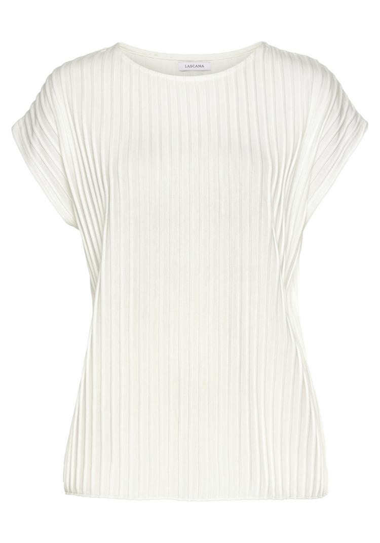 Lascana Lascana Kurzarmshirt T-Shirt Damen - creme - 0 | SportScheck