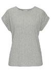 Lascana Kurzarmshirt T-Shirt Damen - grau meliert