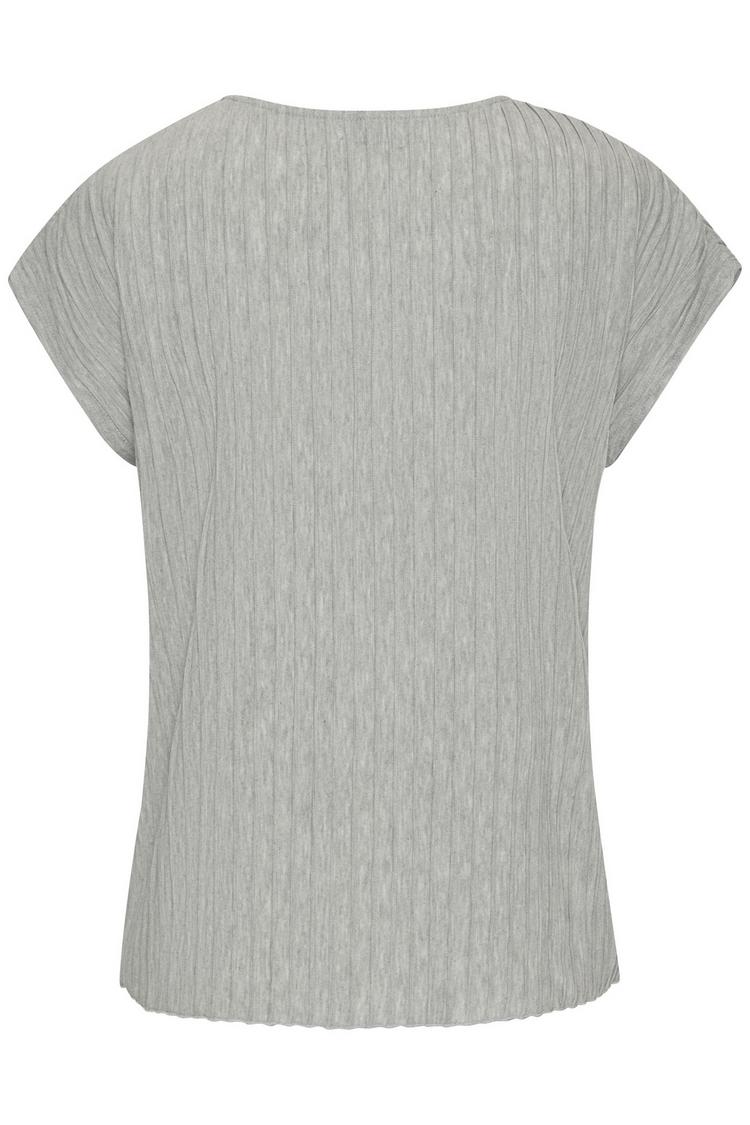 Lascana Lascana Kurzarmshirt T-Shirt Damen - grau meliert - 1 | SportScheck