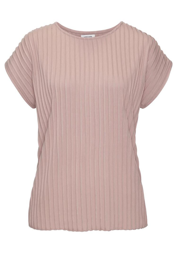 Lascana Lascana Kurzarmshirt T-Shirt Damen - mauve - 0 | SportScheck