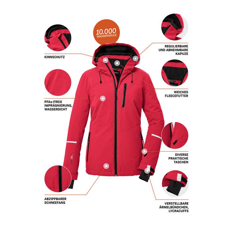 KILLTEC KILLTEC KSW 81 WMN SKI JCKT Skijacke Damen - modern red - 3 | SportScheck