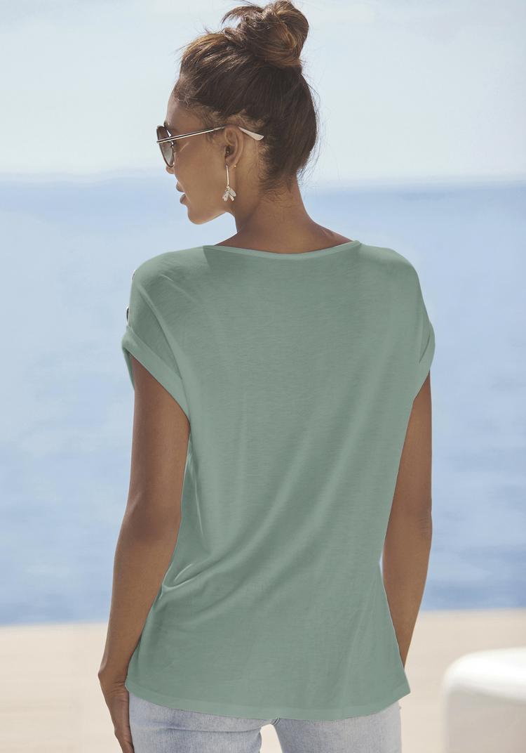 Buffalo Buffalo Kurzarmshirt T-Shirt Damen - khaki - 0 | SportScheck