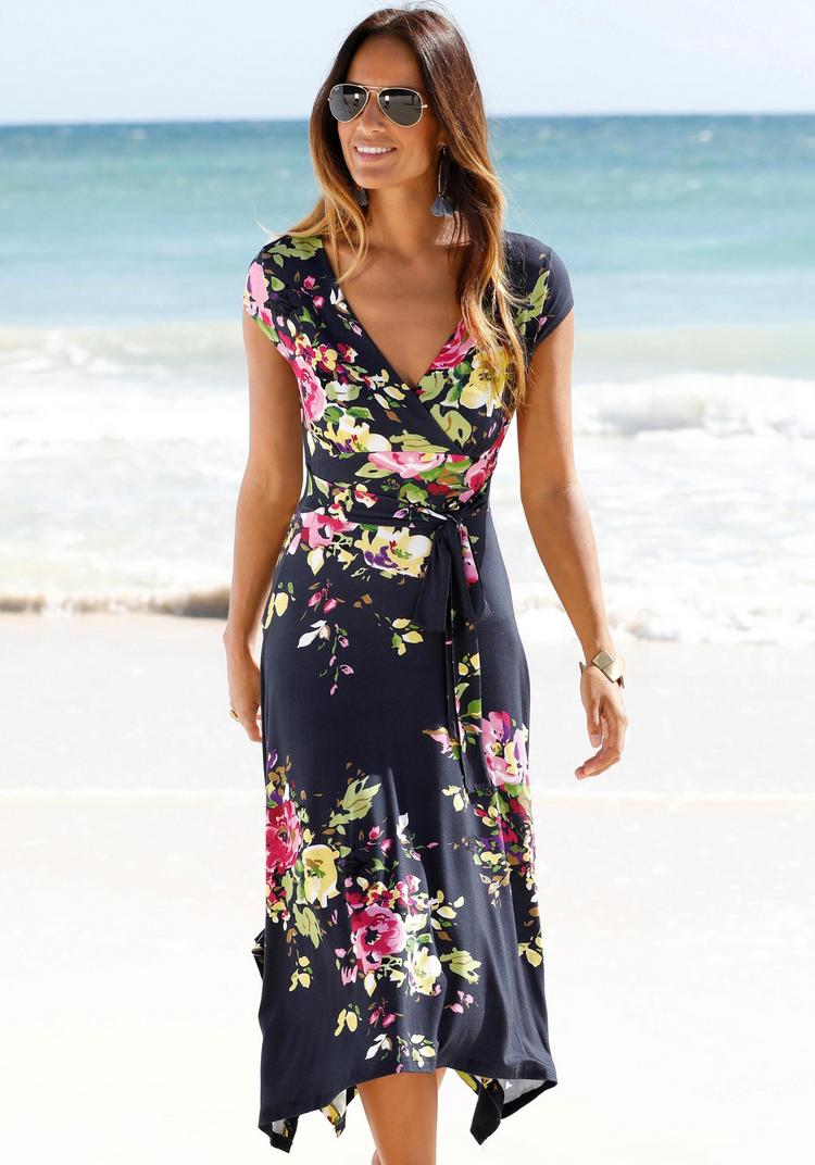 BEACH TIME BEACH TIME Jerseykleid Jerseykleid Damen - marine-bedruckt - 1 | SportScheck