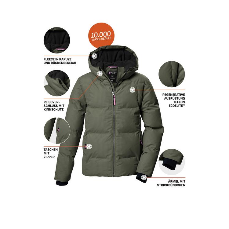 KILLTEC KILLTEC KOW 357 Steppjacke M&auml;dchen - moos - 9 | SportScheck