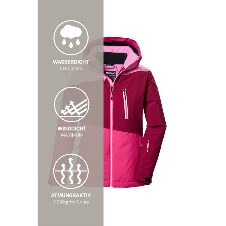 KILLTEC KILLTEC KSW 331 Skijacke M&auml;dchen - dunkel himbeere - 11 | SportScheck