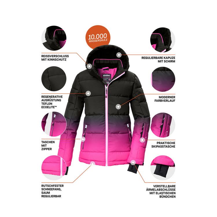 KILLTEC KILLTEC KSW 330 Skijacke M&auml;dchen - pink - 3 | SportScheck
