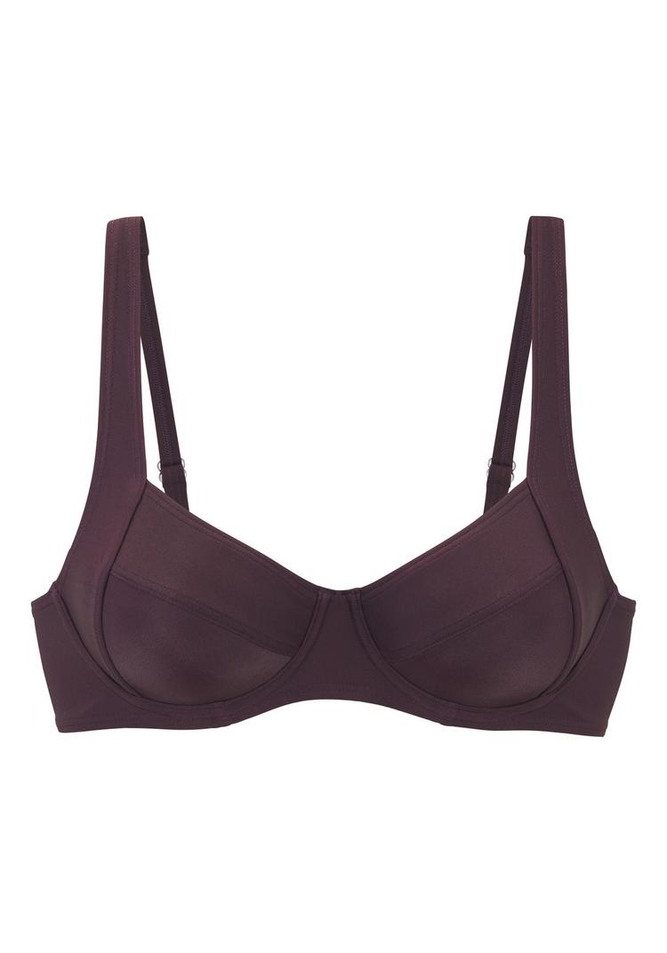 Lascana Lascana B&uuml;gel-Bikini-Top Bikini Oberteil Damen - aubergine - 0 | SportScheck