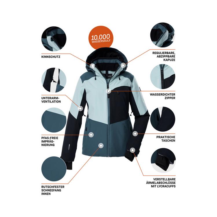 KILLTEC KILLTEC KSW 39 Skijacke Damen - hellpetrol - 4 | SportScheck