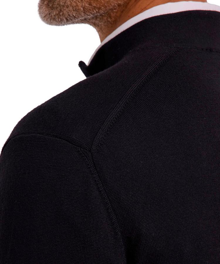 Falke Falke Merino X-Fine Half-Zip Strickpullover Herren - black (3000) - 4 | SportScheck