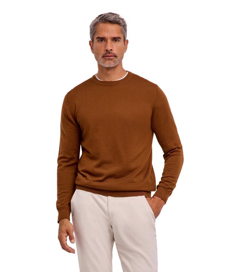 Falke Falke Merino X-Fine Crew Neck Strickpullover Herren - brown (5100) - 0 | SportScheck