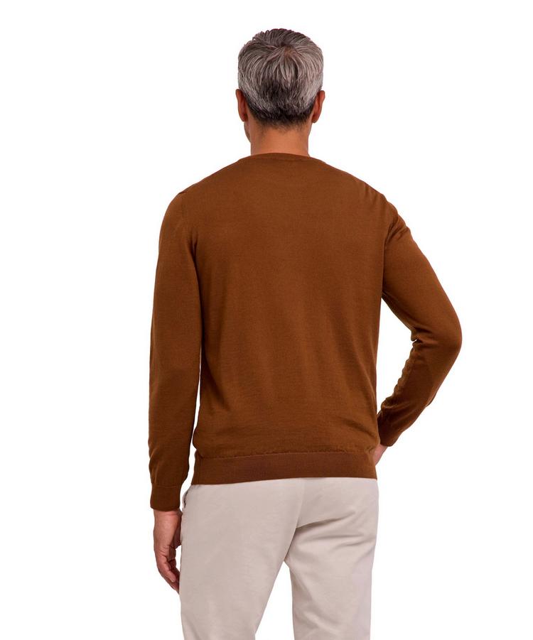 Falke Falke Merino X-Fine Crew Neck Strickpullover Herren - brown (5100) - 0 | SportScheck