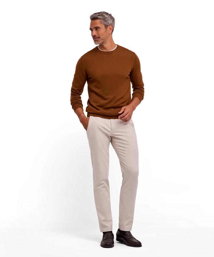Falke Falke Merino X-Fine Crew Neck Strickpullover Herren - brown (5100) - 1 | SportScheck