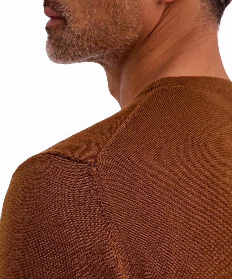 Falke Falke Merino X-Fine Crew Neck Strickpullover Herren - brown (5100) - 2 | SportScheck