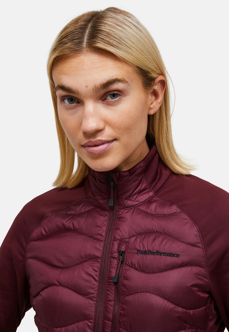 Peak Performance Peak Performance W Helium Down Hybrid Jacket Trainingsjacke Damen - bordeauxrot - 0 | SportScheck