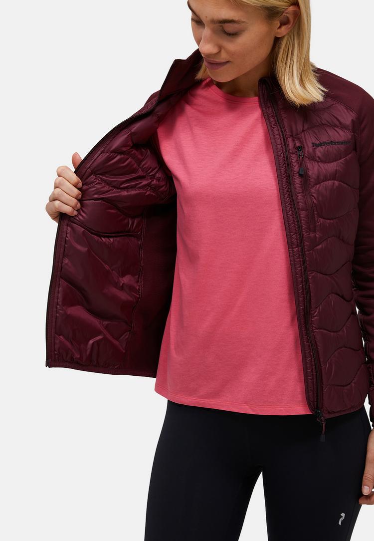 Peak Performance Peak Performance W Helium Down Hybrid Jacket Trainingsjacke Damen - bordeauxrot - 1 | SportScheck